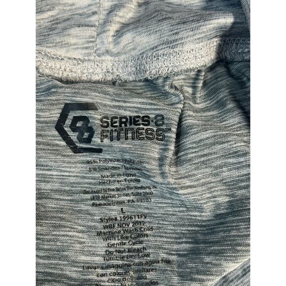 SERIES 8 FITNESS Gray Cowl Neck Pullover Top Size Large Activewear Long Sleeve - Picture 3 of 10